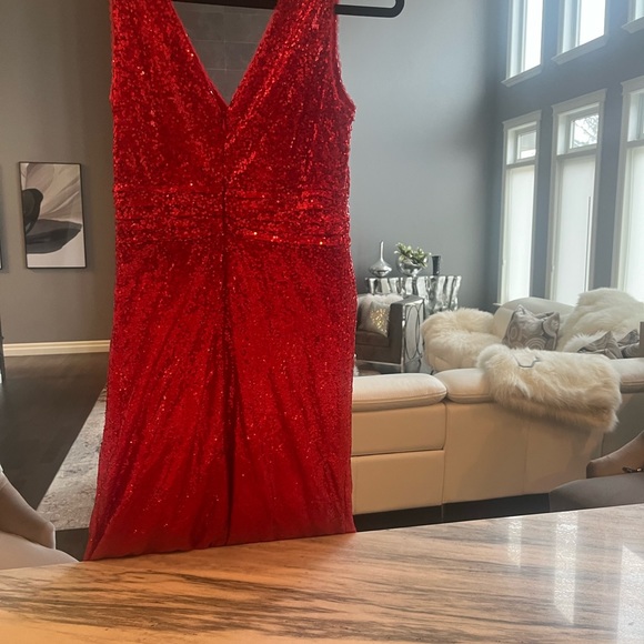 COPY - Kate Kasin red sequinned formal gown size 10 - Picture 7 of 17